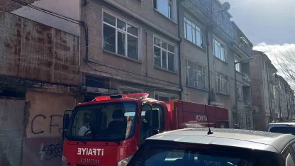 Konya’da apartmanda yangın paniği