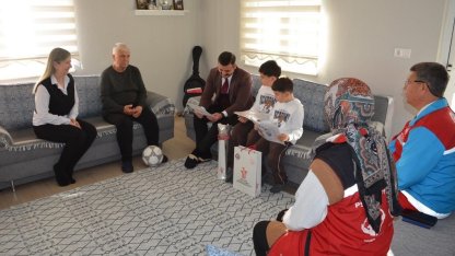 Köyceğizli şehit çocuklarını, Bakan Göktaş unutmadı