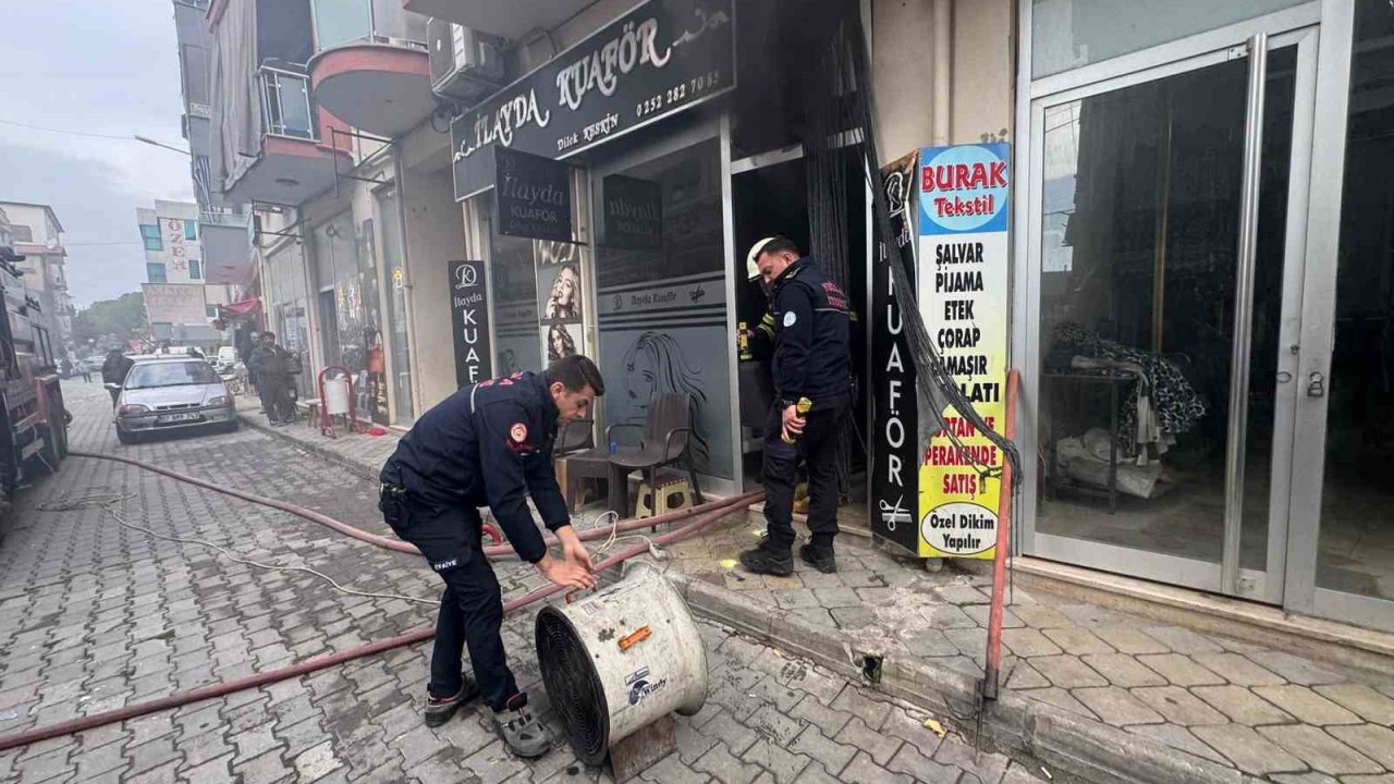 Kuafördeki yangın hızlı müdahale ile söndürüldü