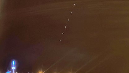 Kütahya ve Tavşanlı semalarında sıra sıra ışıklar görüldü