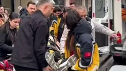 Mağazanın merdivenlerinden düşen kadın hastanelik oldu