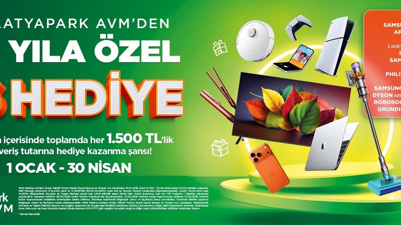 MalatyaPark AVM’den 16. Yıla özel büyük çekiliş kampanyası