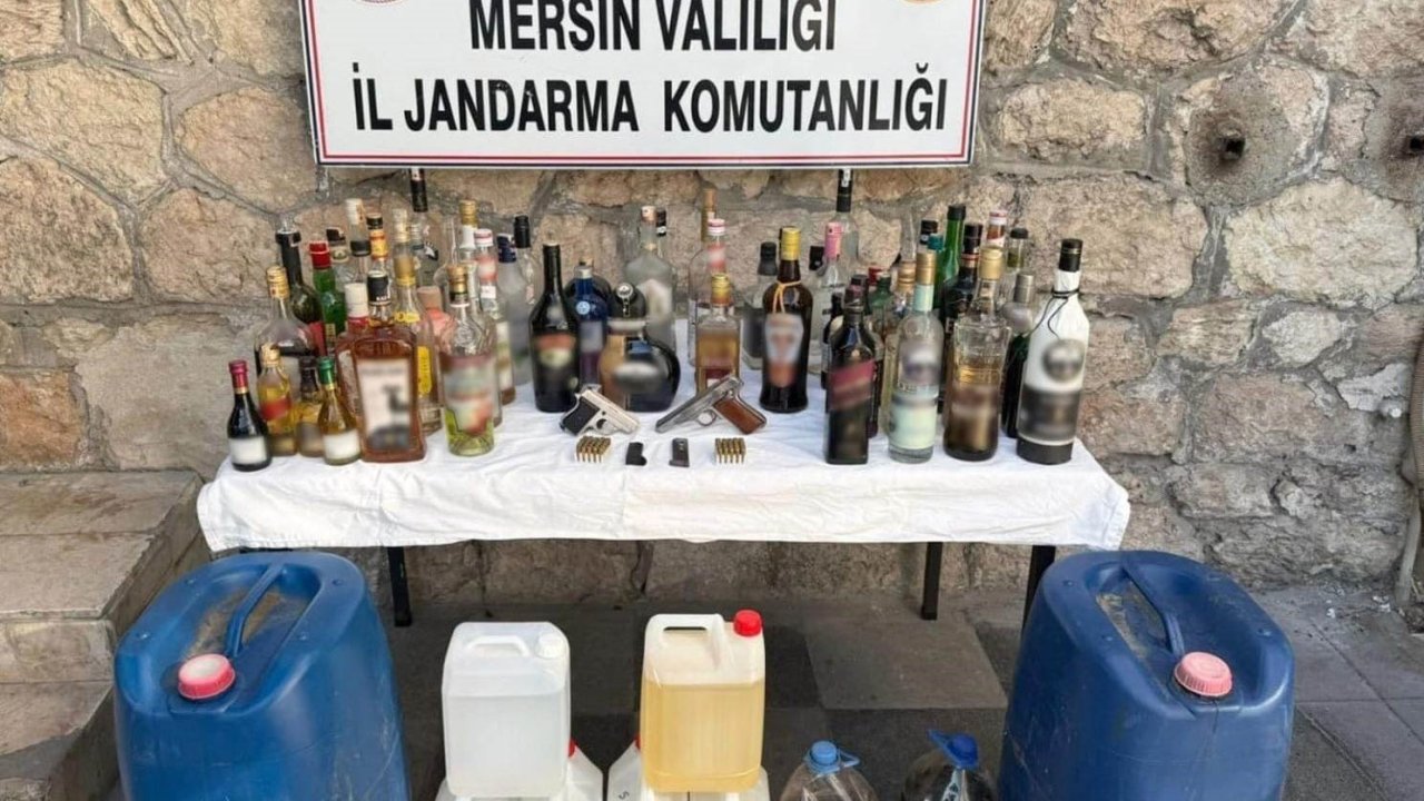Mersin’de 400 litre sahte içki ele geçirildi