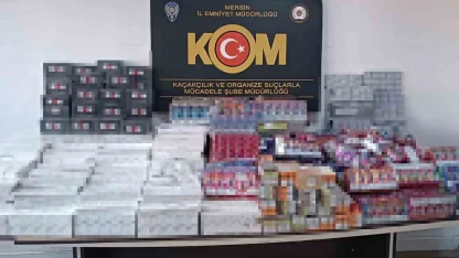 Mersin’de binlerce kaçak ürün ele geçirildi