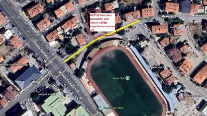 Nevşehir Bahçelievler Mahallesi’nde geçici trafik düzenlemesi