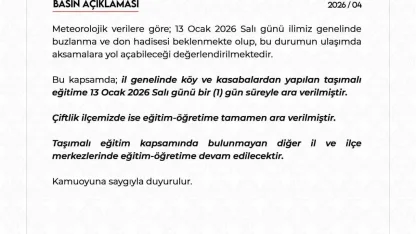 Niğde’de buzlanma nedeniyle taşımalı eğitime 1 gün ara verildi
