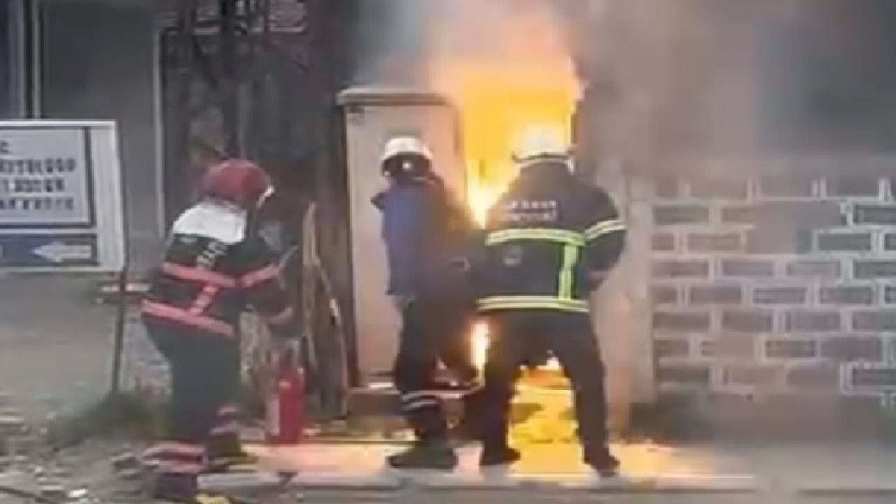 Sakarya’da trafo yangınındaki patlama paniğe neden oldu
