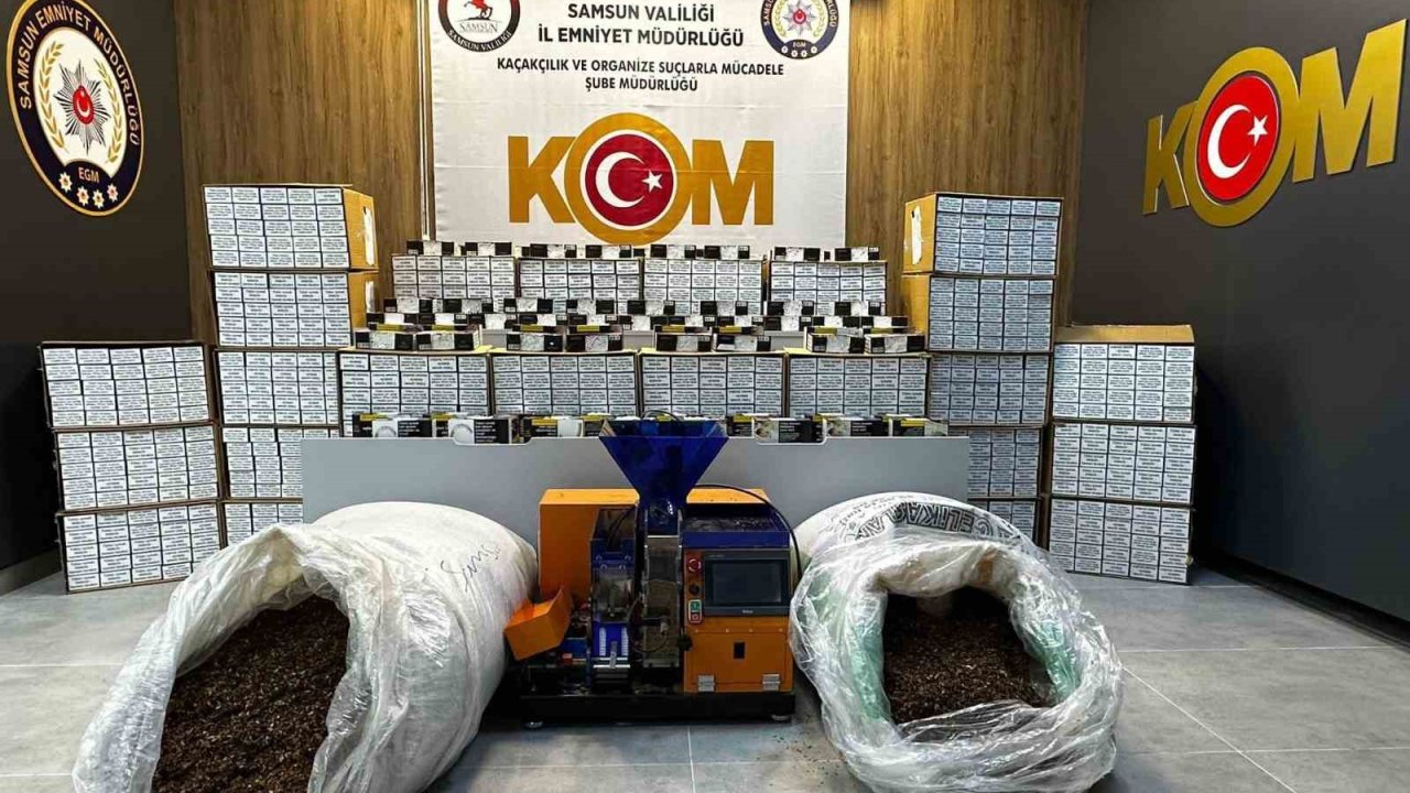 Samsun’da kaçak sigara ve tütün operasyonu: 280 bin adet makaron, 40 bin adet sigara ele geçirildi