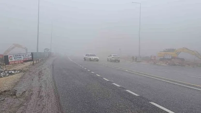 Şanlıurfa’da yoğun sis ve yağmur etkili oluyor