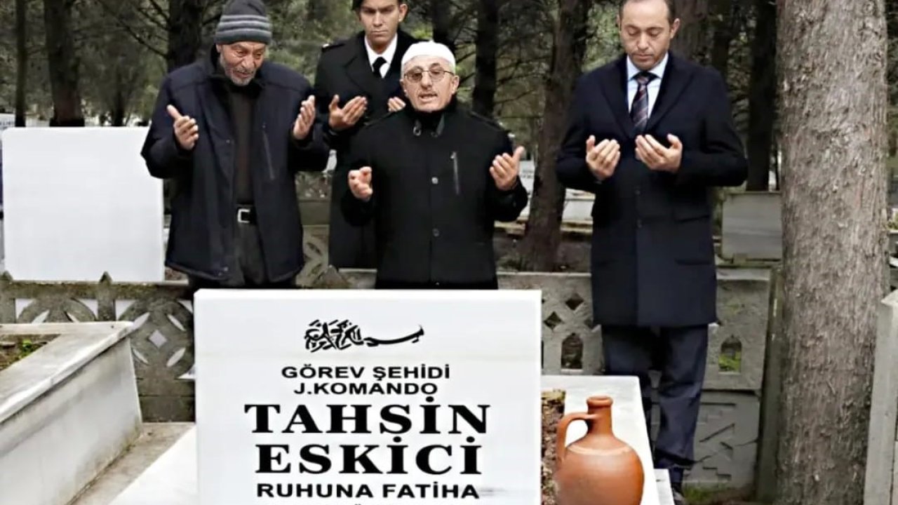 Şehit Jandarma Komando Er Tahsin Eskici kabri başında anıldı