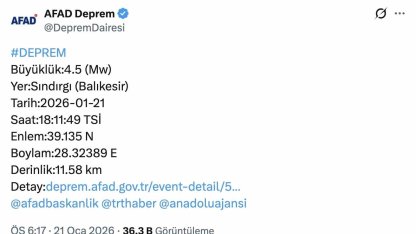 Sındırgı’daki 4.5’lik deprem Bursa’da da hissedildi