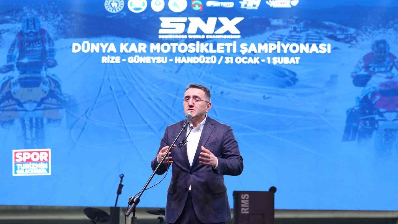SNX Türkiye Dünya Kar Motosikleti Şampiyonası’nın açılış seremonisi Rize’de gerçekleştirildi