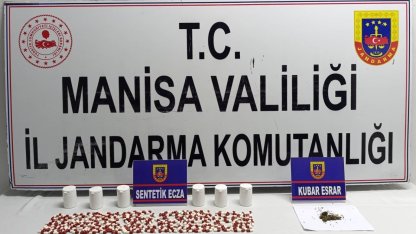 Soma’da 302 sentetik ecza ele geçirildi