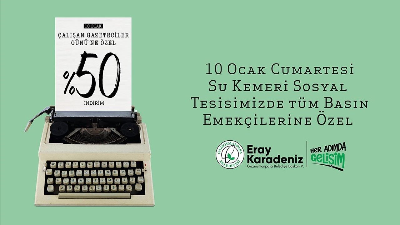Su Kemeri Sosyal Tesisi’nden Gazetecilere yüzde 50 indirim