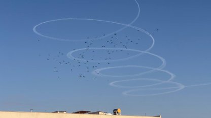 Suriye sınırı semalarında ilginç görüntü