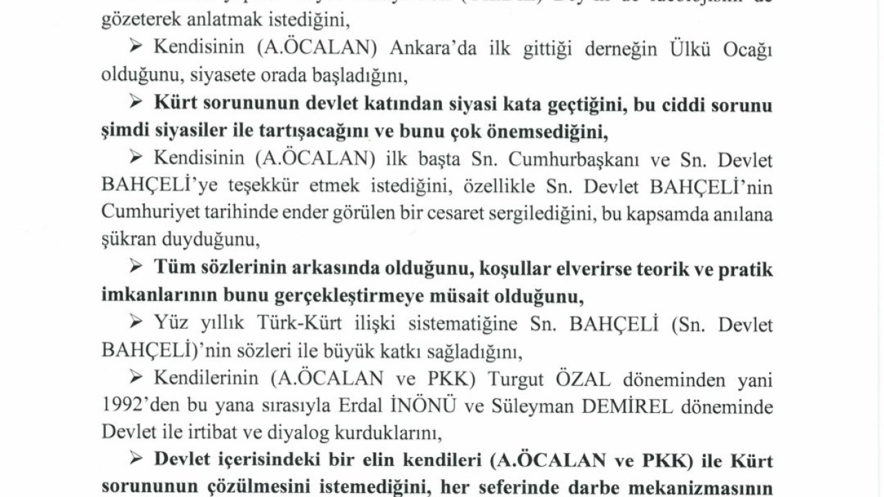 TBMM, İmralı görüşmesinin tutanaklarını yayımlandı