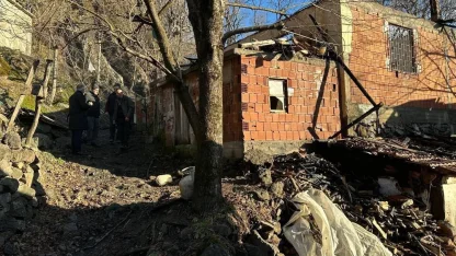 Tokat’ta evde çıkan yangında 50 çuval fındık kül oldu