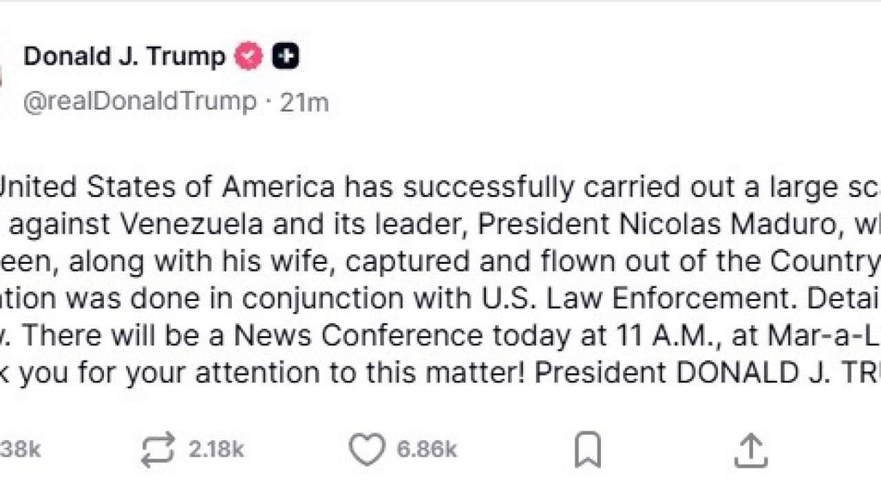 Trump, Venezuela’ya saldırıyı doğruladı: "Maduro ve eşi yakalanarak ülkeden çıkarıldı"