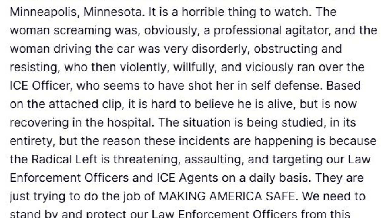Trump’tan Göçmenlik ve Gümrük Muhafaza Dairesi ajanlarının bir kadını vurarak öldürmesi ile ilgili açıklama