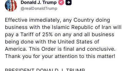 Trump’tan İran ile iş yapan ülkelere yaptırım kararı: "Yüzde 25 gümrük vergisi uygulanacak"