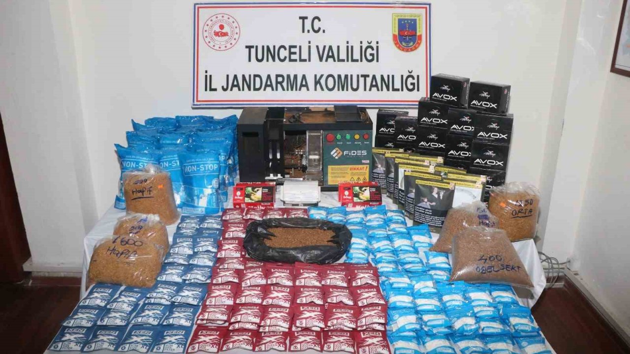 Tunceli’de kaçak alkol ve tütün operasyonu