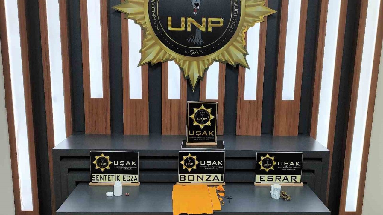 Uşak’ta çok sayıda uyuşturucu madde ele geçirildi