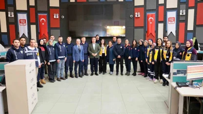 Vali Aydoğdu’dan 112 Acil Çağrı Merkezi’ne ziyaret