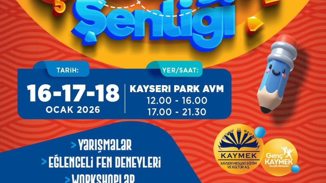 Yarıyıl tatilinde Genç KAYMEK Çocuk Şenliği yapılacak