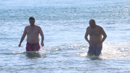 Yılın ilk gününü denizde karşıladılar