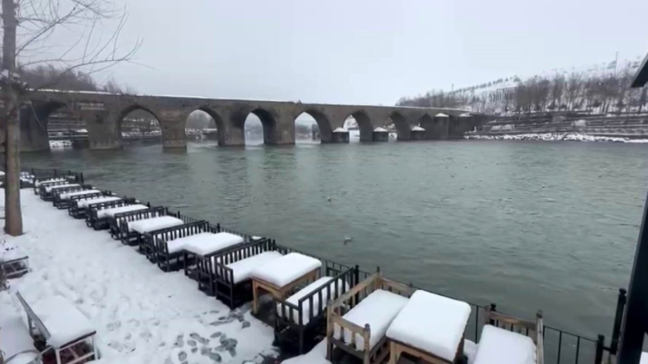 Yoğun kar, Dicle Nehri’nde su seviyesini arttırdı