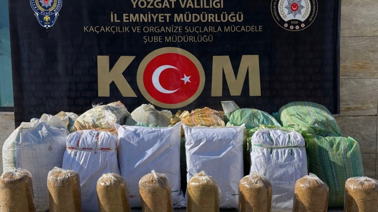 Yozgat’ta 650 kilo tütün ele geçirildi