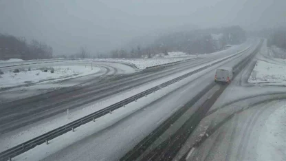 Zonguldak’ın yüksek kesimlerinde kar yağışı etkili oldu