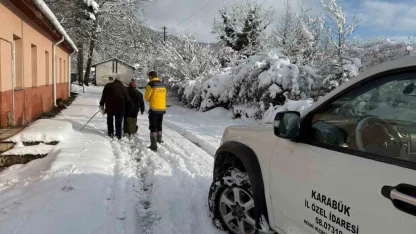 Zorlu kış şartlarında hastalar yalnız bırakılmadı