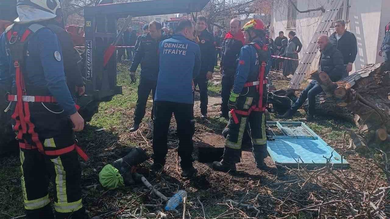 Ağaç dalı toplayan kadın 20 metrelik su kuyusuna düştü