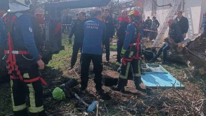 Ağaç dalı toplayan kadın 20 metrelik su kuyusuna düştü