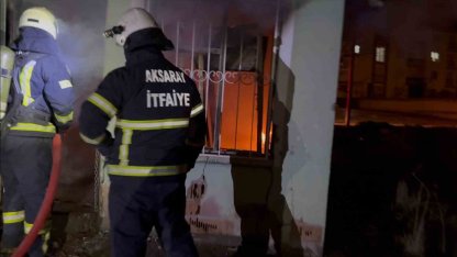 Aksaray’da müstakil ev alev alev yandı