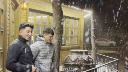 Aksaray’ın Güzelyurt ilçesinde kar yağışı etkili oluyor