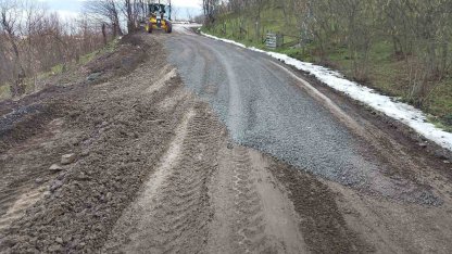 Aktarla Köyü’nde yol reglaj çalışmaları tamamlandı
