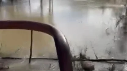 Antalya Serik’te taşan ırmak suları tarım arazileri ve caddeleri sular altında bıraktı