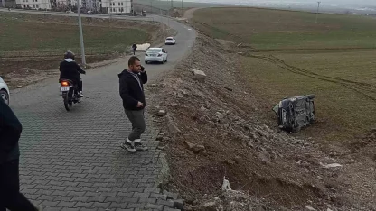 Batman’da otomobil şarampole yuvarlandı: 1 yaralı