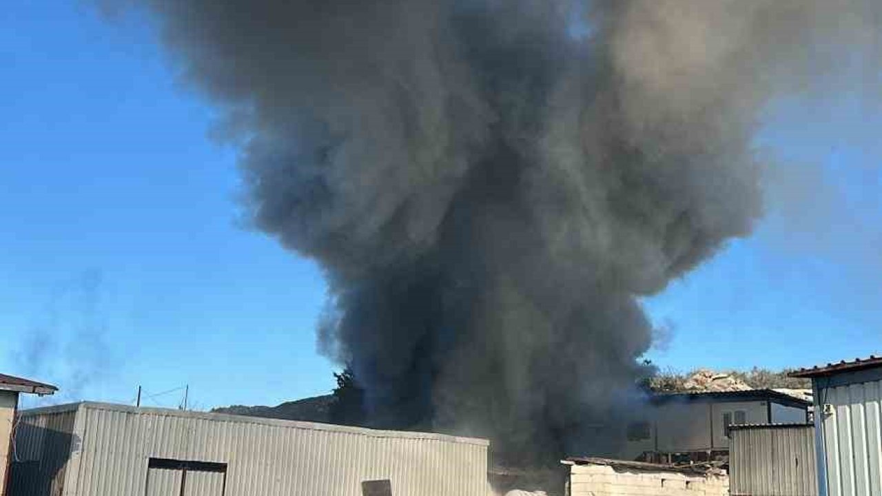 Bodrum’da işçilerin kaldığı konteyner alevlere teslim oldu