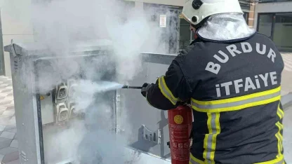 Burdur’da trafoda yangın paniği