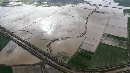 Büyük Menderes’te su seviyesi en yüksek seviyeye ulaştı