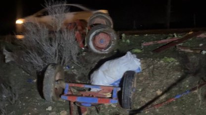 Ceylanpınar’da otomobil, at arabasına çarptı: 2 yaralı