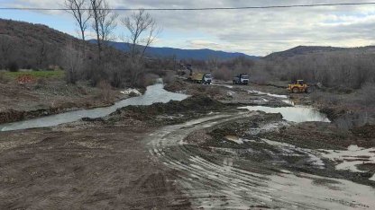 Çorum’da ulaşıma kapanan yolda ulaşım geçici köprüden sağlanacak