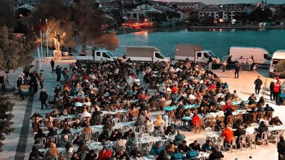 Datça’da 600 kişilik iftar sofrası kuruldu