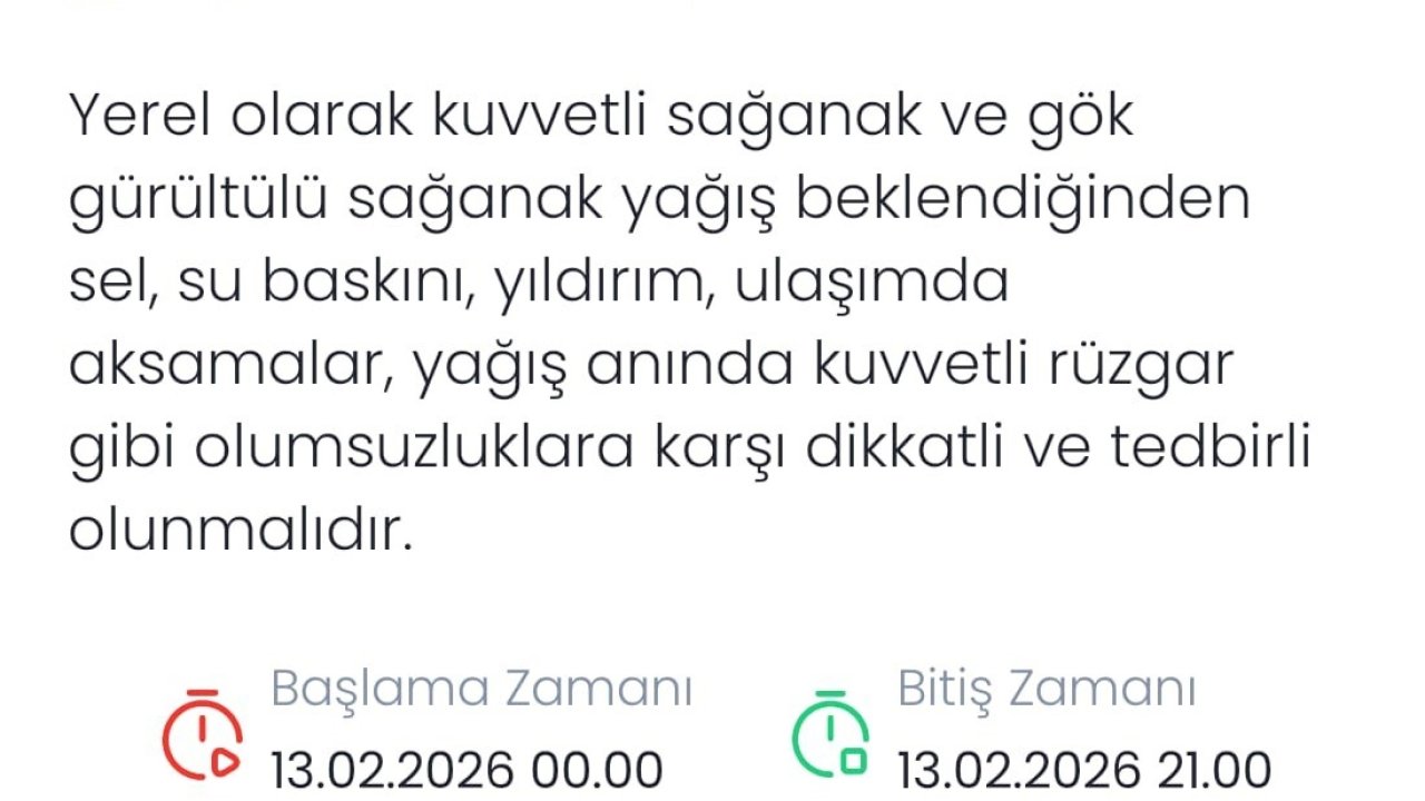 Denizli’ye kuvvetli sağanak ve gök gürültülü yağış uyarısı