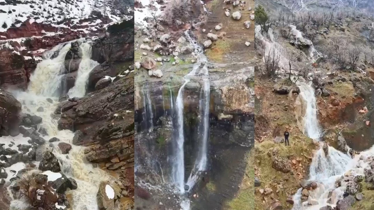 Derecik’te şelaleler yeniden coştu