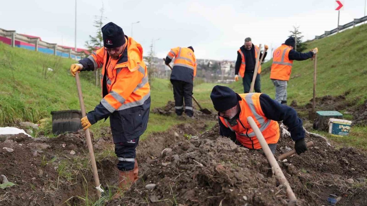 Düzce’de parklarda alt yapı çalışmaları sürüyor
