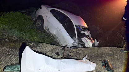 Edirne’de şarampole devrilen otomobildeki 2 kişi hayatını kaybetti